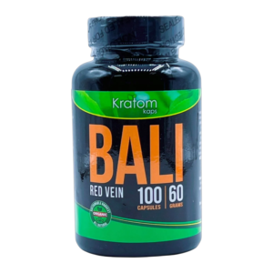 KRATOM KAPS RED VEIN BALI 60GM 100CT BOTTLE