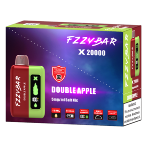 FZZYBAR 20000PUFFS DISPOSABLE DOUBLE APPLE 5% - PACK OF 5