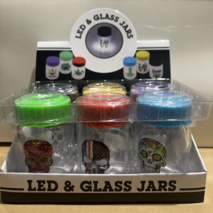 GLASS JAR WITH LED 6CT TR22081
