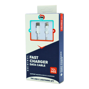 LINK DATA CABLE USB-C LIGHTNING 6FT