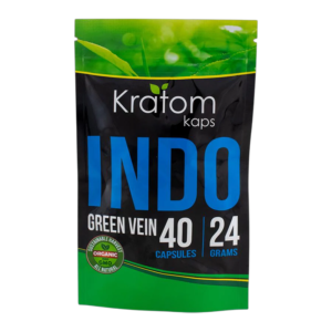 KRATOM KAPS GREEN VEIN INDO 24GM 40CT CAPSULES BAG