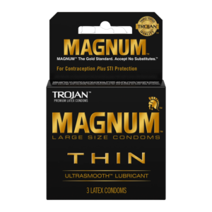 TROJAN BLACK MAGNUM THIN (6PK)