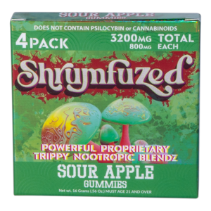 SHRUMFUZED GUMMIES 3200MG SOUR APPLE 4PK - (10CT)