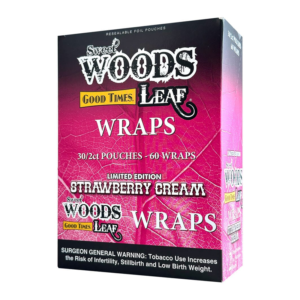 SWEET WOODS FLAT WRAP STRAWBERRY CREAM (30CT)