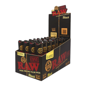 RAW CONE BLACK 1 1/4 6CT (32PK)