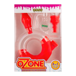 OOZE OZONE SILICONE WATER PIPE - SCARLET