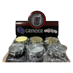 GRINDER 3PT SKULL DESIGN SILVER/GOLD (12CT) GRZ21055