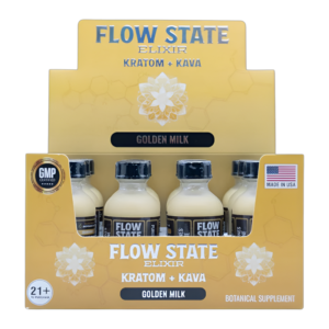FLOW STATE ELIXIR GOLDEN MILK KRATOM+KAVA
