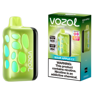 VOZOL RAVE 50K 5CT SOUR APPLE ICE
